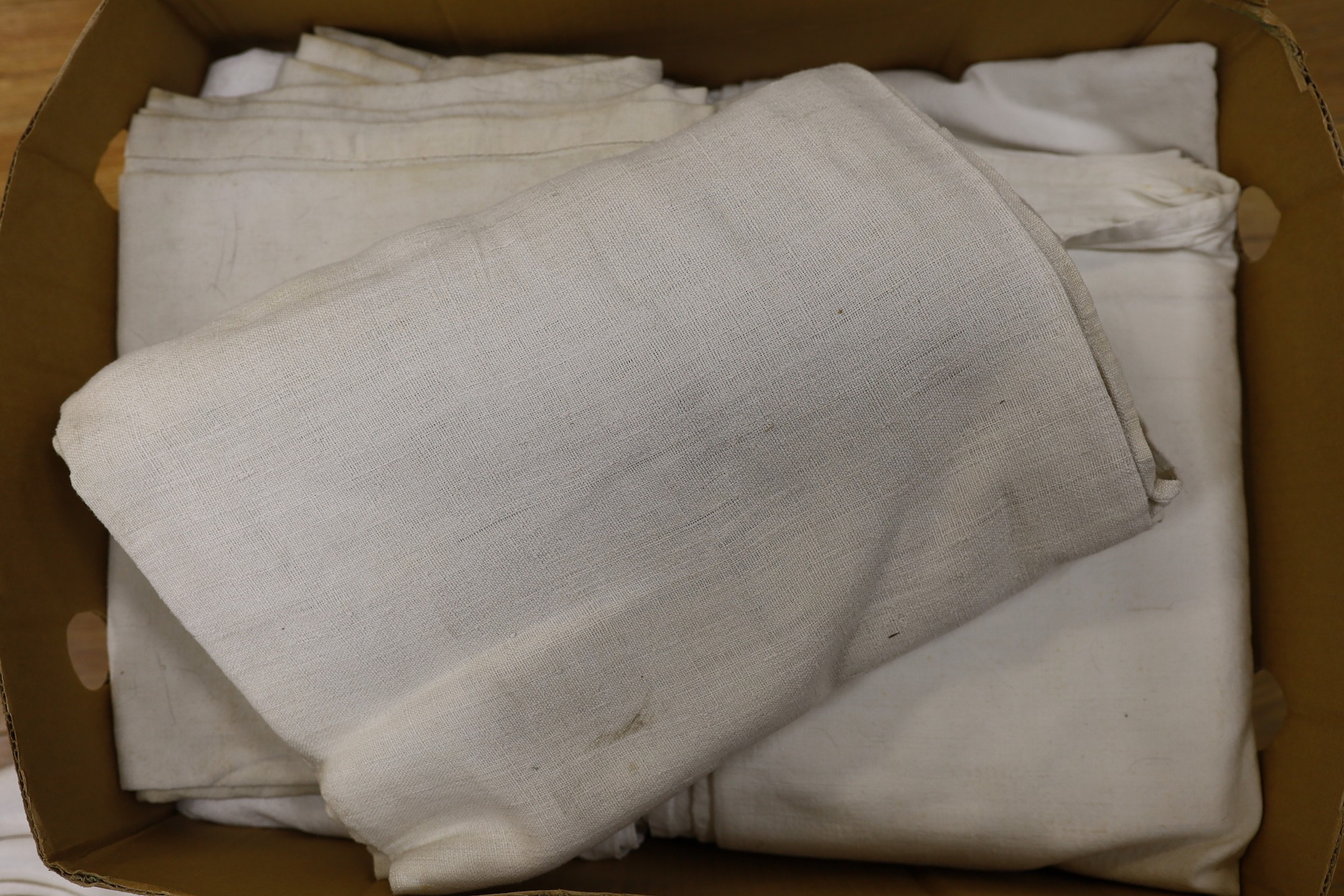 A box of eight French Provincial sheets